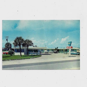 1960er Postkarte von Ortona Motel, Daytona Beach, Florida, Unposted, Reise Souvenir, Auf der A1A,