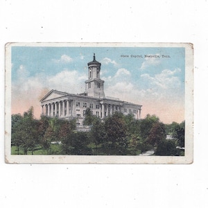 Cartolina dei primi anni del 1900 del Campidoglio di Stato, Nashville, non pubblicata con colorazione posteriore, pubblicata da E.C. Kropp Co.