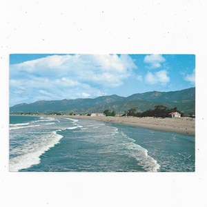 Cartolina di Carpenteria Beach, California, pubblicata nel 1970 con messaggio, francobollo da 5 centesimi, souvenir di viaggio panoramico, album di ritagli di riciclo