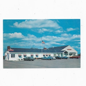 Carte postale des années 1960 du restaurant Mildred’s Chowder House, Hyannis, Massachusetts, non postée, chaudrée de palourdes de Cape Cod, souvenir de voyage recyclé
