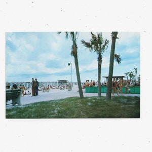 1960er Postkarte des Abends am Pensacola Beach, Florida, Unposted, Foto von Kurt Herman, Beach Travel Souvenir