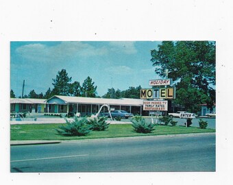 1960s Holiday Motel & Restaurant Postcard, Adel, Georgia, Unposted, Moultrie Interchange, Ephemera, Travel Souvenir