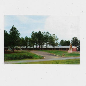 Carte postale Griffin Motel, Géorgie, non étiquetée mais inscription au dos et X au recto, éphémère souvenir de voyage