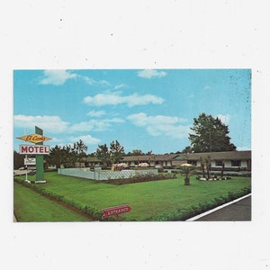 1960er El Carlo Motel Postkarte, Valdosta, Georgia, Unposted, AAA Bestätigt, Reise Souvenir Ephemera,