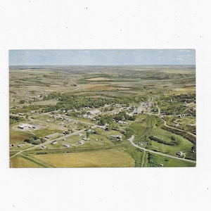Lumsden, cartão postal de Saskatchewan, Canadá, não postado, vale do rio Qu'Appelle, lembrança de viagem, foto de Joe Fartak, Upcycle Scrapbook Supply
