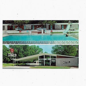 Carte postale Heart of Perry Motel des années 1960, Géorgie, approuvée AAA, sur la I-75, non publiée, souvenir de voyage,