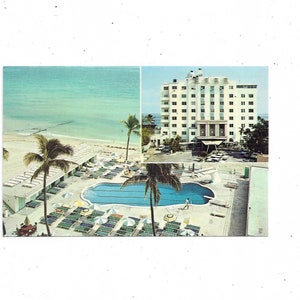 1960s 2-View Postcard of Atlantis Hotel, Miami Beach, Florida, Unposted, Vintage Travel Souvenir, 27th Street,
