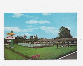 1960s El Carlo Motel Postcard, Valdosta, Georgia, Unposted, AAA Endorsed, Travel Souvenir Ephemera,