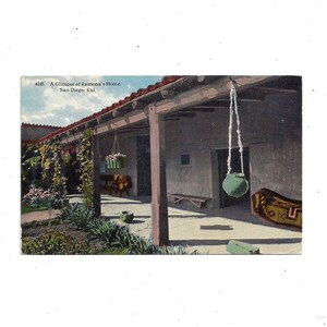 1920er Postkarte von Ramona es Home, San Diego, Kalifornien, Unposted, Veröffentlicht von ENO, Reise Souvenir