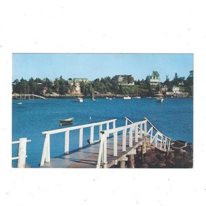 Holly Inn Postcard, Christmas Cove, Maine, Harbor View, Opublikowano ze znaczkiem 3 Cent i wiadomością, Pamiątka z podróży, Album ze scrapbookingiem Upcycle