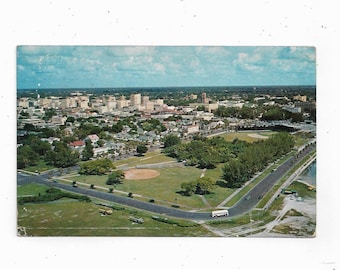1950s Postcard of Al Lang Field, St. Petersburg, Florida, Sunshine City, Unposted but Hand Written Message,