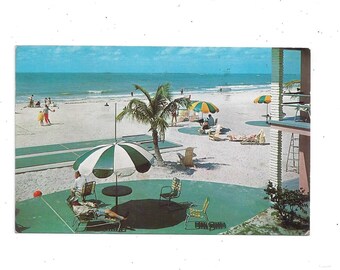 1959 Postcard of Buccaneer Resort Motel, Restaurant, Treasure Island, St. Petersburg, Florida, Posted w/ 3 Cent Stamp, Travel Souvenir