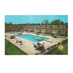Jaren 1970 Quality Motel South Postcard, Chattanooga, Tennessee, Unposted, East Ridge Exit I-75,