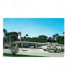 Postal de la década de 1970 de White Lady Motel, Daytona Beach, Florida, sin publicar, recuerdo de viaje, en US 1