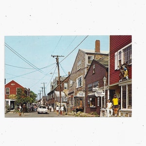 1960s Postcard of Bearskin Neck, Rockport, Massachusetts, Unposted, Travel Souvenir Ephemera,