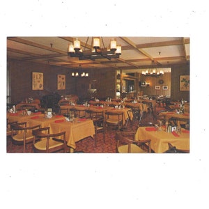 Skyland Mountain Room Restaurant ansichtkaart, Shenandoah National Park, Virginia, ongepost, Blue Ridge Travel Souvenir, Upcycle Scrapbook, 1970