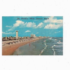1960er Postkarte von Daytona Beach, Florida, Berühmtester Strand der Welt, Unposted, Reise Souvenir,