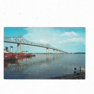 Carte postale des années 1960 du pont John E Matthews sur la rivière St. Johns, Jacksonville, Floride, Non posté, Souvenir de voyage,
