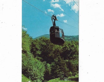 1960s Postcard of Cannon Mountain Aerial Tramway, Franconia Notch, New Hampshire, Unposted, Travel Souvenir,