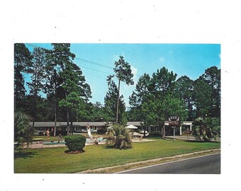 1960s Dixie Motel Postcard, Adel, Georgia, Unposted, AAA Endorsed, Day Advertising, Ephemera, Travel Souvenir