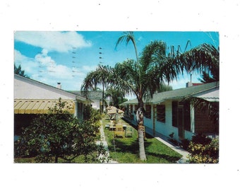 1958 Postcard of Rankin's Motel Apartments, Treasure Island, St. Petersburg, Florida, Posted w/ 2 Cent Stamp, Souvenir