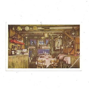 1946 Carte postale représentant la chambre Cape Cod, The Drake, Chicago, Illinois, publiée avec un timbre de 1 cent, message, souvenir, restaurant