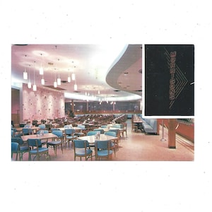 1960er Jahre Postkarte von Morrison's Cafeteria, St. Petersburg, Florida, ungepostet, 2 Ansichten, Rubberport Blvd. Reise-Souvenir, James E. Woodhouse
