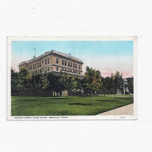 1930s Postcard of Potter County Court House Amarillo Texas Unposted