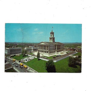 1960 Nashville Cartolina del Campidoglio Tennessee, Non pubblicato con messaggio, Souvenir di viaggio Ephemera