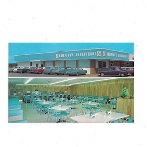 Hampton’s Restaurant Postcard, Daytona Beach Floride, Des années 1960, Non posté, Sunshine State, Souvenir, Mid Century Florida