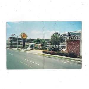 Bradenton Downtown Cabana Motor Hotel, Floryda, Opublikowano z wiadomością, Znaczek 5 Cent, Z 1966 r., Quality Courts, Sunshine State, Pamiątka z podróży