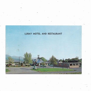Jaren 50 ansichtkaart van Luray Motel & Restaurant, Virginia, niet gepost, AAA Endorsed, reissouvenir,