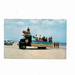 1962 Daytona Beach Postkarte, Lions Club Travel Truck, Florida, Mit 3 Cent Stempel, Handnachricht, Reise Souvenir