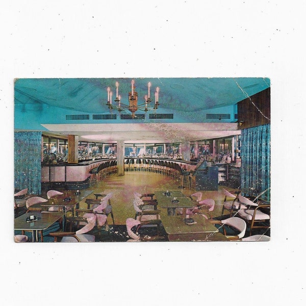 Sea Isle Motor Inn Postcard in Brooklyn, New York, Unposted, Restaurant Bar Scene, From 1960s, Near Airport, Aqueduct, Belmont Raced, W Fair