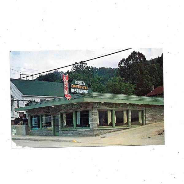1960s Postcard of Hobie's Copper Still Restaurant, Gatlinburg, Tennessee, Unposted, Travel Souvenir, Great Smoky Mountains