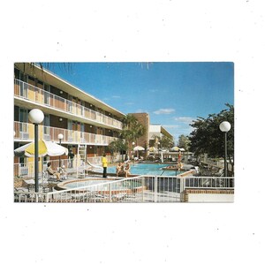 Carte postale des années 1970 de Davis Bros. Cafeteria & Motor Lodge, Tifton, Géorgie, non postée, Off I-75, Souvenir de voyage éphémère
