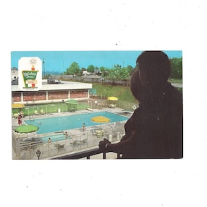 1960er Jahre Knoxville Postkarte vom Holiday Inn Central, 17th Street, Tennessee, ungepostet, Reiseandenken Ephemera, altes Cottage