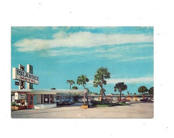Cartolina dell'Islander Motel degli anni '60, Daytona Beach, Florida, non spedita, sulla A1A, Sunshine State, souvenir di viaggio, album di ritagli di riciclo creativo