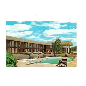 1960s Colonial Manor Motel Postcard, Perry, Géorgie, Restaurant, AAA Endossé, Off I-75, Non posté, Souvenir de voyage