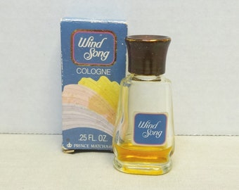 1990s Wind Song Cologne With Box by Prince Matchabelli, Mini Size