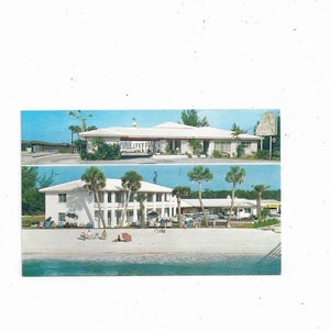 Cartão postal dos anos 1960 do La Regina Motel, Clearwater, Flórida, Indian Rocks Beach, Costa do Golfo, não publicado, lembrança de viagem