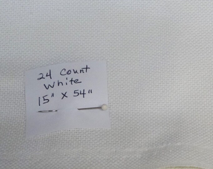 White Cotton Aida Cloth 24 Count 15 X 54 Inches Needlework Etsy