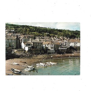 1968 Pocztówka z Mousehole, Cornish Riviera, Kornwalia, Anglia, Opublikowana ze znaczkiem 3D, Wiadomość napisana ręcznie, Pamiątka
