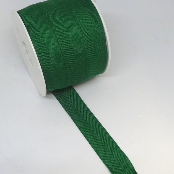 1 Inch EMERALD GREEN Twill Tape, By the YARD, Polyester, For Sewing Projects, Home Decor, Crafts, Millinery, Notions, Christmas Decor