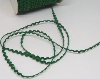 EMERALD Rick Rack In 2-YARD Increments, 1/4 Inch Wide, #17, Costume Trim, Children's Clothing, Craft, Home Project Trim, Pillows, Clothing