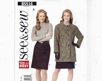 Butterick 5516 Sewing Pattern From 1998. Misses Pullover - Etsy