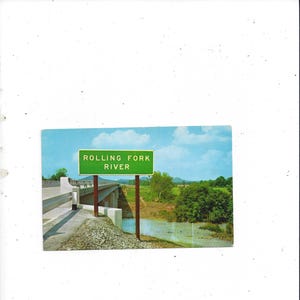 Cartolina del ponte Rolling Fork River sulla Kentucky Turnpike Cartolina degli anni '50, non spedita, Bluegrass State, souvenir di viaggio, riciclo creativo