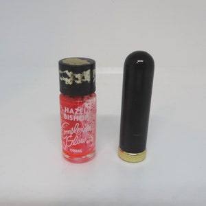 1940s Hazel Bishop Bullet Lipstick & Complexion Glow, Some Content in Lip Color, Dried Coral Rouge, Vintage Vanity Cosmetics, Make-up