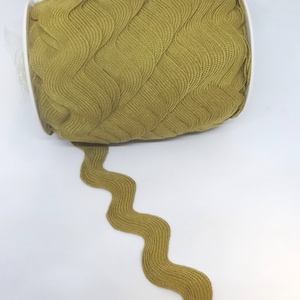 Jumbo Khaki Rick Rack, 1.4 Inch Wide Poly Fun Trim, BY the YARD, Large Rick Rack Trim for Crafts Sewing, Baby, Home Decor, Pillows, Costumes