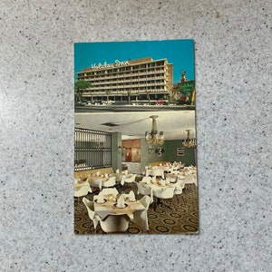 1966 Pocztówka Holiday Inn, Downtown, Charleston, Karolina Południowa, Opublikowana z wiadomością, Znaczek 4 Cent, Nieopublikowana, Pamiątka z podróży, 2 Widoki